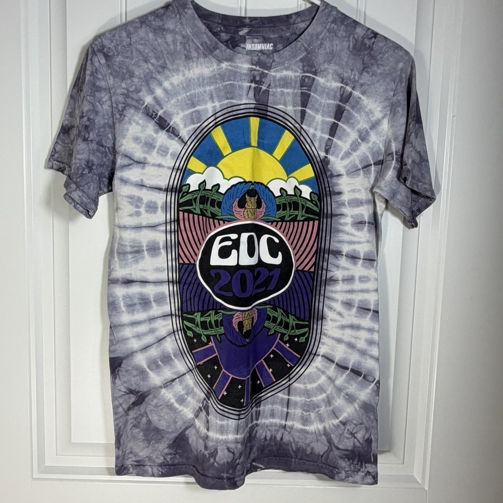 Insomniac EDC 2021 Tie Dye Graphic T Shirt Electric Daisy Carnival Size Small